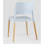 Пластиковый стул на ножках из массива бука Ferret Grey-Blue варинант исполнения - 4 | Loft Concept в Кирове