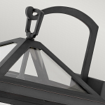 Настенный фонарь черного цвета с прозрачным стеклянным плафоном трапециевидной формы Hinkley варинант исполнения - 2 | Loft Concept в Кирове