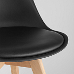 Стул с основой из пластика и мягким сиденьем Arvika Black варинант исполнения - 7 | Loft Concept в Кирове