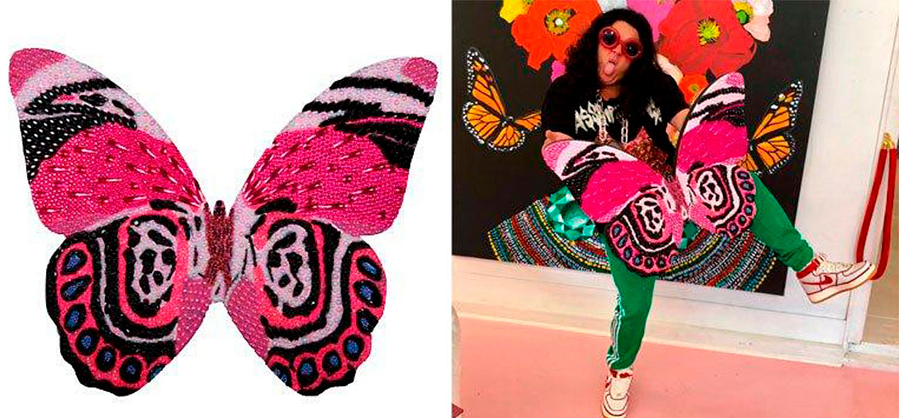 Картина "Pink and Black Mini Butterfly Cut Out" Картина "Pink and Black Mini Butterfly Cut Out" - Loft-Concept в Кирове