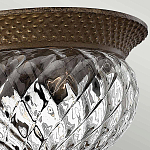 Потолочный светильник с чашеобразным плафоном из толстого волнообразного стекла и широким узорчатым основанием Hinkley варинант исполнения - 10 | Loft Concept в Кирове