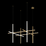 Люстра с 6-ю цилиндрическими плафонами на тонких тросах Trumpet tube варинант исполнения - 3 | Loft Concept в Кирове