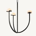 Люстрас 3-мя мраморными плафонами в форме купола Light Warm Light варинант исполнения - 2 | Loft Concept в Кирове