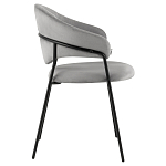 Серый стул с обивкой из искусственной замши Alexis варинант исполнения - 3 | Loft Concept в Кирове
