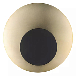 Бра круглое в сочетании золотистого и чёрного цвета Round Sconce Gold and Black варинант исполнения - 1 | Loft Concept в Кирове