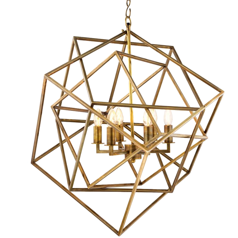 Люстра Lantern Matrix Brass Латунь Люстра Lantern Matrix Brass Латунь в Кирове | Loft Concept