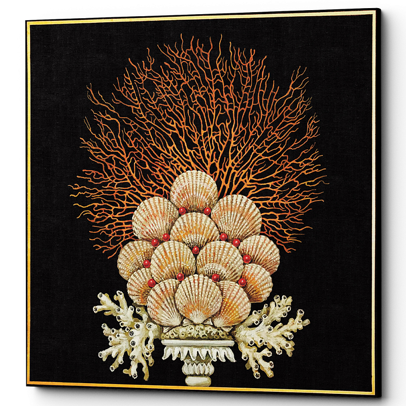 Постер Sea Vase Poster 7 Черный Бежевый Постер Sea Vase Poster 7 Черный Бежевый в Кирове | Loft Concept