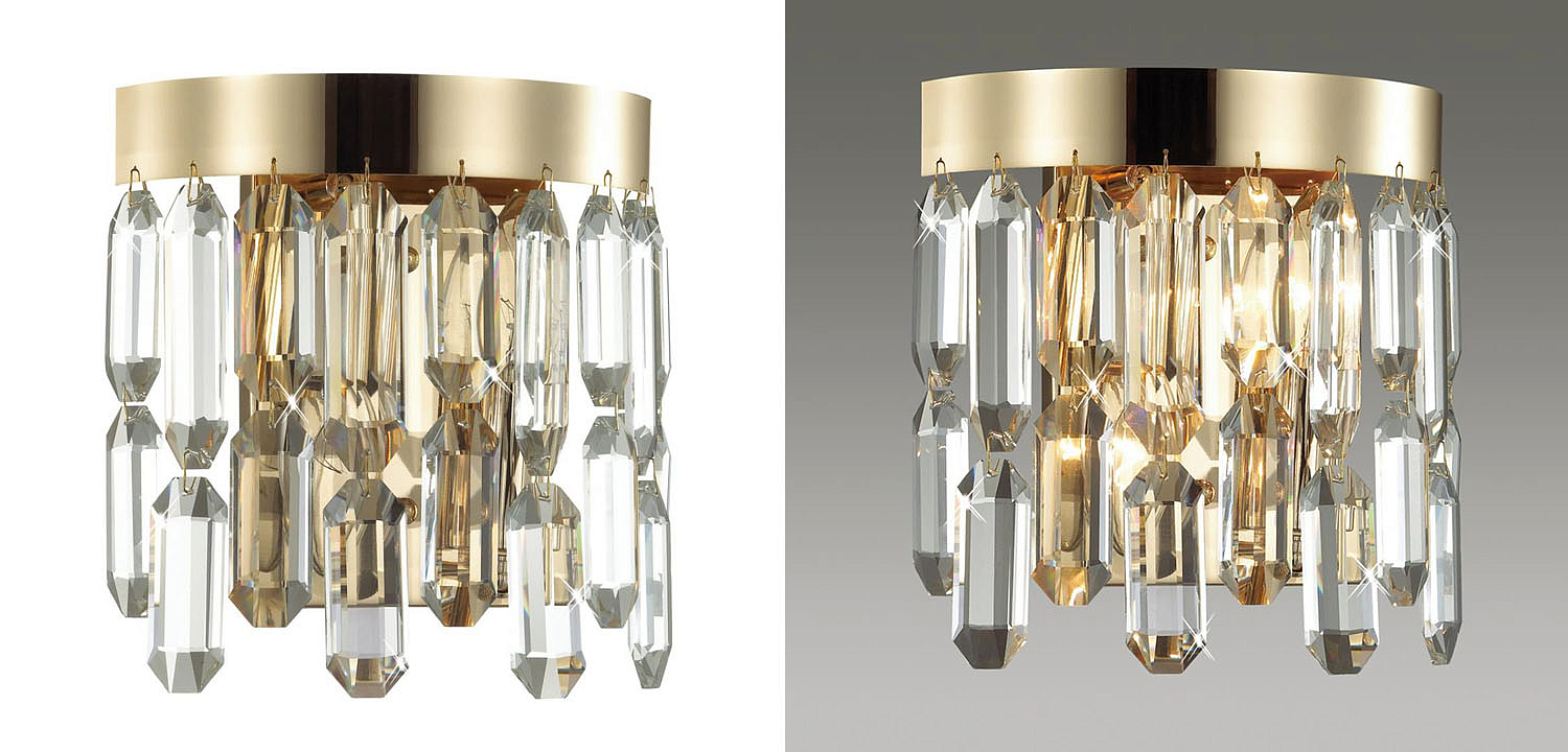 Бра Crystal Polyhedrons Wall Lamp Gold Бра Crystal Polyhedrons Wall Lamp Gold - Loft-Concept в Кирове