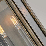 Настенный фонарь прямоугольной формы цвета состаренная латунь с двумя лампами Hinkley варинант исполнения - 2 | Loft Concept в Кирове