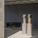 Настольная лампа с основанием из 24 выточенных сферических камней Through Stone варинант исполнения - 4 | Loft Concept в Кирове