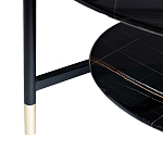 Стол журнальный круглый черный с полкой Inherence варинант исполнения - 5 | Loft Concept в Кирове