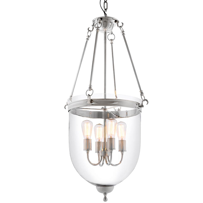Люстра Lantern Cameron Nickel M Никель Прозрачное Стекло в Кирове | Loft Concept 