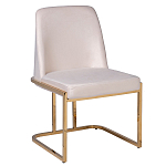 Стул обеденный велюровый кремовый с золотым каркасом Nobility варинант исполнения - 3 | Loft Concept в Кирове