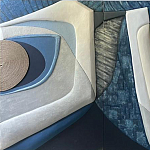 Арт-объект ручной работы Blue Abstraction из 4-х панелей варинант исполнения - 2 | Loft Concept в Кирове