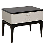 Тумбочка прикроватная с ящиком черно-серого цвета Noble Nightstand варинант исполнения - 1 | Loft Concept в Кирове