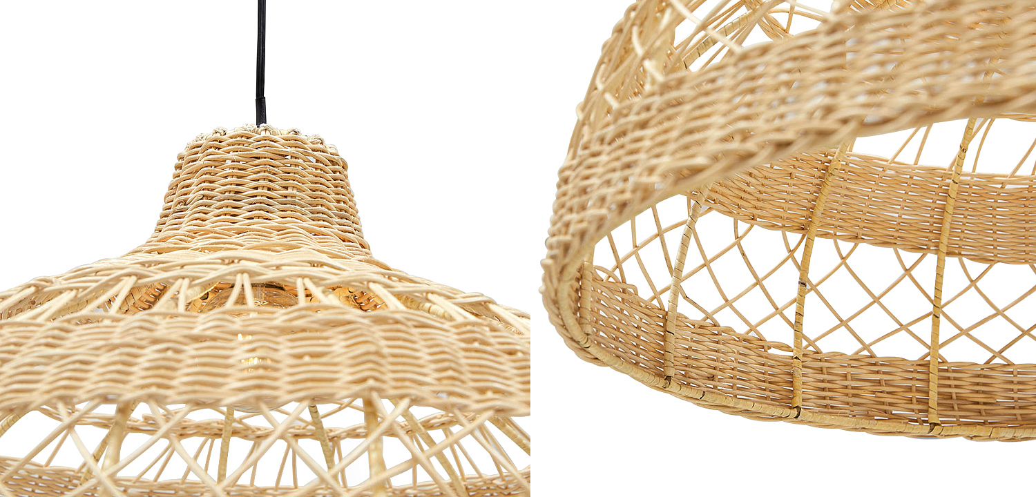 Подвесная люстра с плетеным абажуром Eman Wicker Chandelier - Loft-Concept в Кирове