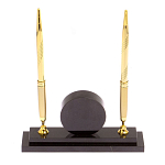 Часы настольные с двумя ручками из натурального камня Stone Clock варинант исполнения - 5 | Loft Concept в Кирове