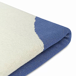 Плед из хлопка синего цвета с абстрактным принтом Elysian Flow Ocean варинант исполнения - 4 | Loft Concept в Кирове