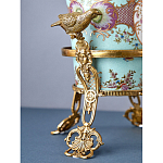 Ваза из голубого фарфора с рисунком птиц и цветов и декоративными элементами Blue Garden варинант исполнения - 10 | Loft Concept в Кирове