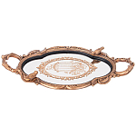 Поднос декоративный с фигурками птиц Mirror Surface Bronze варинант исполнения - 1 | Loft Concept в Кирове