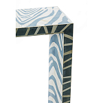 Консоль Дизайнерская Kenya Console ZEBRA Bone Inlay blue варинант исполнения - 3 | Loft Concept в Кирове