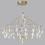 Люстра подвесная из металла с прозрачными подвесками из хрусталя Quasar 93 варинант исполнения - 6 | Loft Concept в Кирове