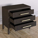 Тумба Primo  с тремя ящиками шпон темный орех варинант исполнения - 3 | Loft Concept в Кирове