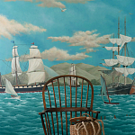 Обои ручная роспись Nantucket Crossing Brandt colourway on scenic paper варинант исполнения - 3 | Loft Concept в Кирове