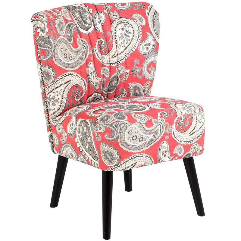 Кресло Harper Paisley Armchair Red Красный Бежевый Черный в Кирове | Loft Concept 