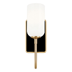  Бра с прямоугольным черным основанием и белым матовым цилиндрическим плафоном Kichler варинант исполнения - 10 | Loft Concept в Кирове