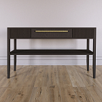 Дизайнерская Консоль с полкой и ящиком Primo Темный орех варинант исполнения - 1 | Loft Concept в Кирове