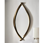 Зеркало овальное в деревянной золотистой раме Oval Gold Lines варинант исполнения - 4 | Loft Concept в Кирове