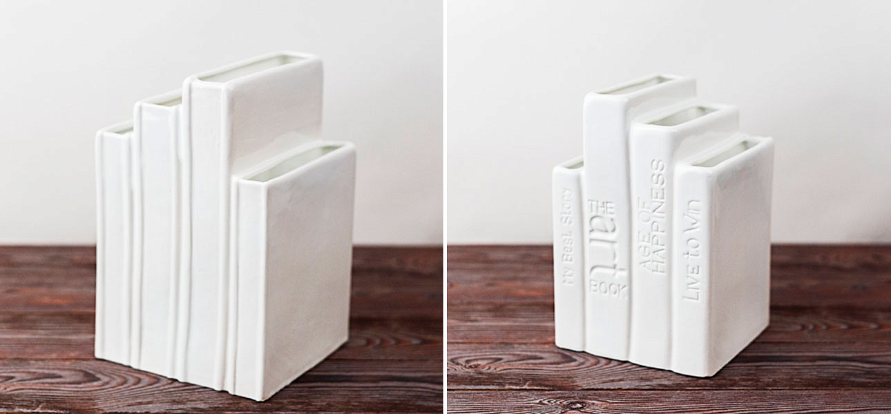 Ваза Стопка книг 4 отверстие - Loft-Concept в Кирове