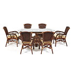 Комплект обеденный из ротанга Eloise grand варинант исполнения - 1 | Loft Concept в Кирове