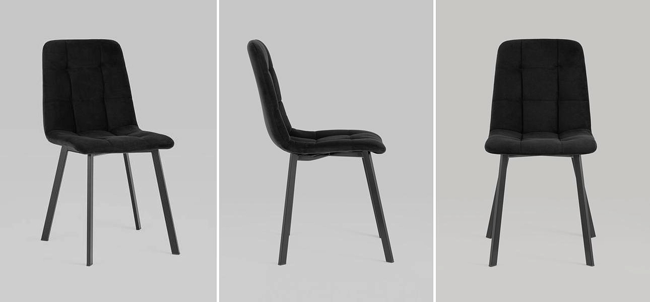 Стул NANCY S Chair Черный Велюр Стул NANCY S Chair Черный Велюр - Loft-Concept в Кирове