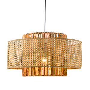Подвесной светильник с абажуром из плтеного бамбука Light Inside the Cell