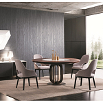 Обеденный стол круглый на чёрном фигурном основании Bosnia dinning table  варинант исполнения - 2 | Loft Concept в Кирове