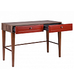 Стол письменный из массива бука с 2-мя ящиками красный Wenge Light варинант исполнения - 3 | Loft Concept в Кирове