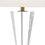 Настольная лампа с прозрачным корпусом и прямоугольным тканевым абажуром Charm and Luxury варинант исполнения - 1 | Loft Concept в Кирове