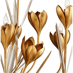 Люстра золотого цвета в виде цветков крокуса Hanging Flowers варинант исполнения - 1 | Loft Concept в Кирове