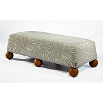 Банкетка Wakonda Gray Zebra с деревянными шариками  варинант исполнения - 1 | Loft Concept в Кирове