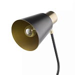 Настольная лампа с наклонным корпусом и подвижным плафоном в сочетании золотистого и чёрного цвета Work Surface Light варинант исполнения - 4 | Loft Concept в Кирове