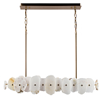 Подвесной светильник с фигурными элементами из белого алебастра Cryptocrystalline Stone варинант исполнения - 1 | Loft Concept в Кирове