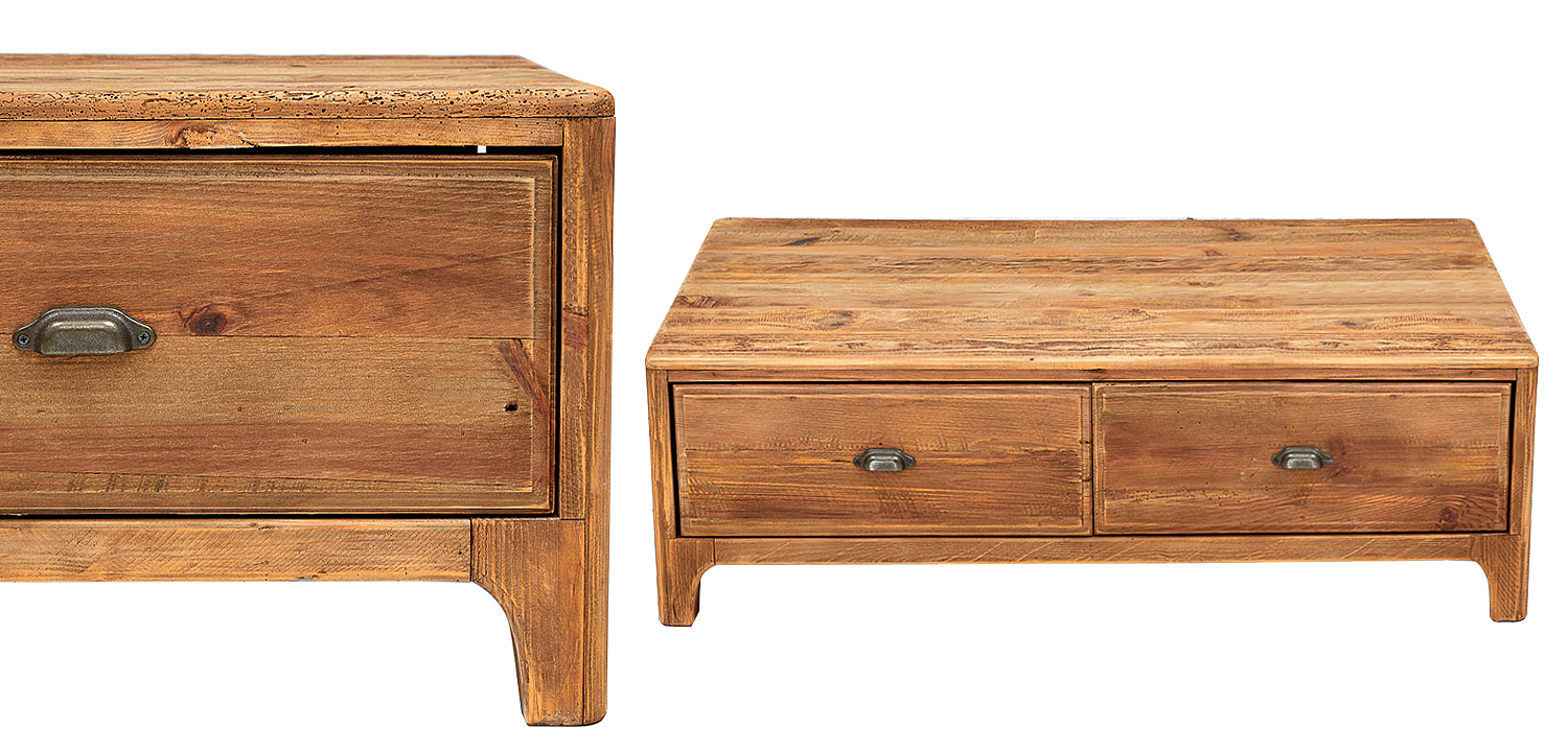 Кофейный стол из массива сосны с 4-мя ящиками Tegan Coffee Table Кофейный стол из массива сосны с 4-мя ящиками Tegan Coffee Table - Loft-Concept в Кирове