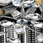 Люстра круглая на цепи цвета хром с прозрачными рельефными хрустальными пластинами Textured Glass Chandelier варинант исполнения - 9 | Loft Concept в Кирове