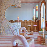 Торшер с разноцветными стеклянными цилиндрами и шарами Eclecticism  варинант исполнения - 4 | Loft Concept в Кирове