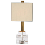 Настольная лампа прямоугольная на прозрачном основании Charm and Luxury варинант исполнения - 3 | Loft Concept в Кирове