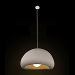 Подвесной светильник с куполообразным белым фактурным абажуром Sergey Makhno варинант исполнения - 3 | Loft Concept в Кирове