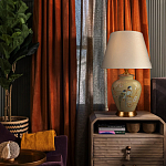 Настольная лампа бежевая с изображением птиц Slip Away варинант исполнения - 5 | Loft Concept в Кирове