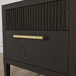 Прикроватная Тумбочка Primo с двумя ящиками Темный орех варинант исполнения - 3 | Loft Concept в Кирове